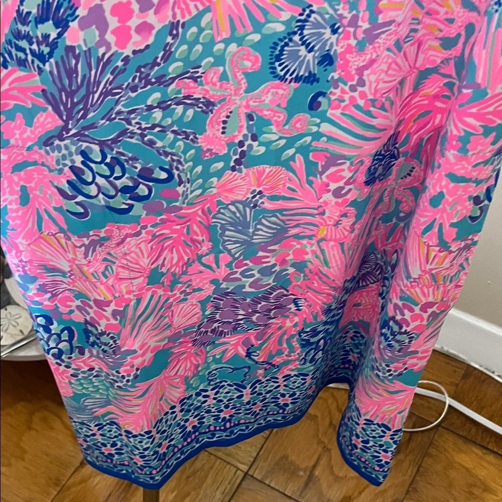 Lilly Pulitzer Pink and Blue Patterned Coverup - Picture 4 of 7